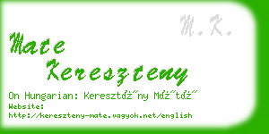 mate kereszteny business card